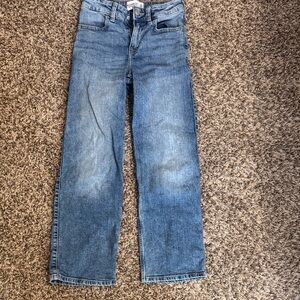 Abercrombie Kids 7/8 long Classic Blue wide leg Denim Jeans